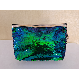 Set of 2 Green Sequined Clutch Bags